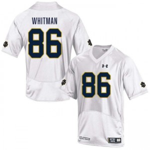 Men Alex Whitman White Notre Dame Fighting Irish #86 College Football High School Jerseys 685064-364