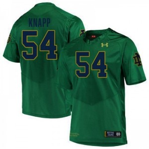 Men's Anthonie Knapp Green Notre Dame Fighting Irish #54 College Football Embroidery Jersey 499426-104