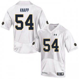 Men Anthonie Knapp White Notre Dame Fighting Irish #54 College Football Embroidery Jersey 483728-697