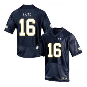 Men Anthony Rezac Navy Notre Dame Fighting Irish #16 College Football High School Jersey 431207-956