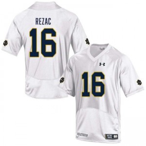 Men Anthony Rezac White Notre Dame Fighting Irish #16 College Football Game Jersey 159862-269