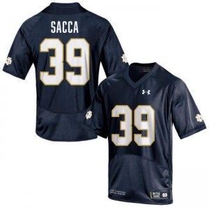 Mens Anthony Sacca Navy Notre Dame Fighting Irish #39 College Football 2025 Jerseys 581451-468