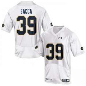 Mens Anthony Sacca White Notre Dame Fighting Irish #39 College Football Official Jerseys 864525-653