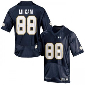 Mens Armel Mukam Navy Notre Dame Fighting Irish #88 College Football University Jerseys 985332-399