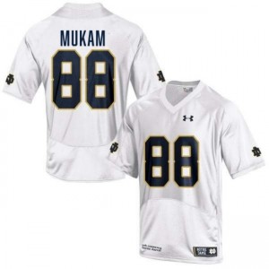 Men's Armel Mukam White Notre Dame Fighting Irish #88 College Football NCAA Jerseys 214788-673