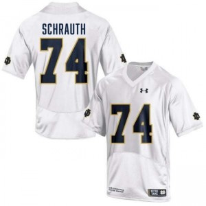 Men Billy Schrauth White Notre Dame Fighting Irish #74 College Football Player Jerseys 855174-833