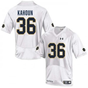 Mens Bodie Kahoun White Notre Dame Fighting Irish #36 College Football Game Jersey 569236-709