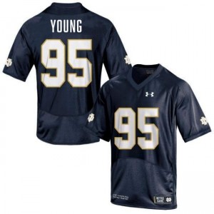 Mens Bryce Young Navy Notre Dame Fighting Irish #95 College Football Player Jerseys 698374-946