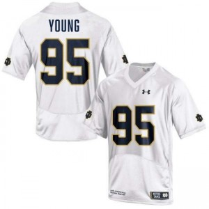 Mens Bryce Young White Notre Dame Fighting Irish #95 College Football Alumni Jerseys 382886-937