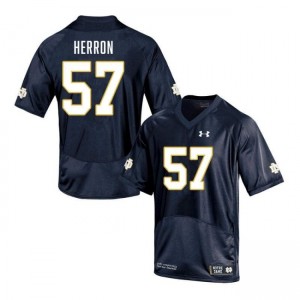 Mens Cam Herron Navy Notre Dame Fighting Irish #57 College Football Limited Jerseys 805810-802