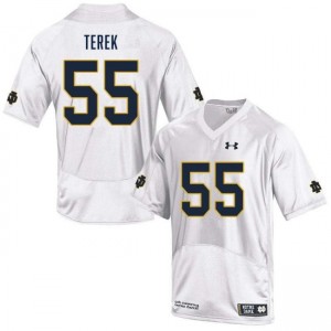 Mens Chris Terek White Notre Dame Fighting Irish #55 College Football 2025 Jersey 817795-596