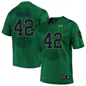 Men's Cole Mullins Green Notre Dame Fighting Irish #42 College Football Alumni Jersey 379167-616