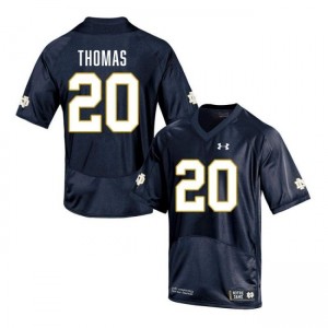 Men Cree Thomas Navy Notre Dame Fighting Irish #20 College Football Game Jerseys 589934-927