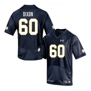 Men's Davion Dixon Navy Notre Dame Fighting Irish #60 College Football Player Jerseys 292762-861