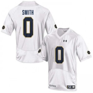 Mens DeVonta Smith White Notre Dame Fighting Irish #0 College Football Game Jersey 802730-702