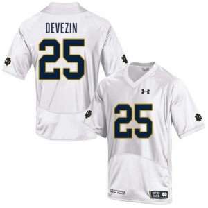 Mens Dylan Devezin White Notre Dame Fighting Irish #25 College Football University Jerseys 363548-430