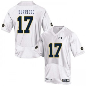 Men Elijah Burress White Notre Dame Fighting Irish #17 College Football Limited Jerseys 663757-611