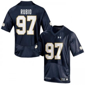 Mens Gabriel Rubio Navy Notre Dame Fighting Irish #97 College Football NCAA Jersey 345534-584