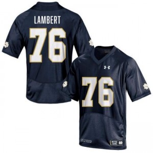 Mens Guerby Lambert Navy Notre Dame Fighting Irish #76 College Football Game Jersey 755151-894