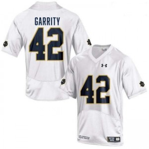 Men's Henry Garrity White Notre Dame Fighting Irish #42 College Football High School Jersey 839774-833