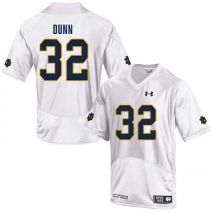Mens Isaiah Dunn White Notre Dame Fighting Irish #32 College Football 2025-26 Jersey 301646-580