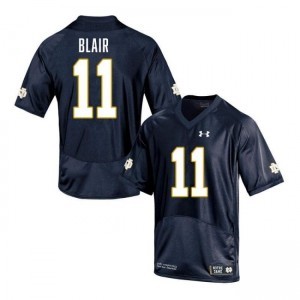 Mens Jadon Blair Navy Notre Dame Fighting Irish #11 College Football University Jerseys 485892-417