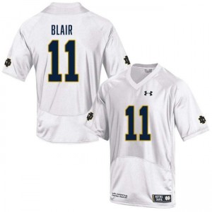 Mens Jadon Blair White Notre Dame Fighting Irish #11 College Football University Jersey 493361-127