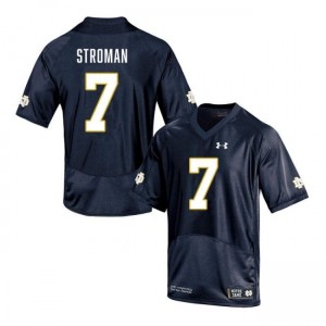 Mens Jalen Stroman Navy Notre Dame Fighting Irish #7 College Football Stitched Jerseys 184248-396