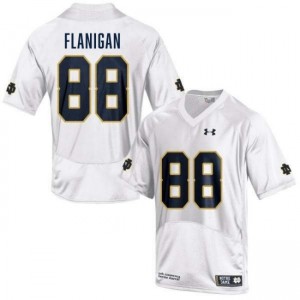 Men James Flanigan White Notre Dame Fighting Irish #88 College Football Official Jerseys 998708-525