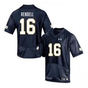Men's James Rendell Navy Notre Dame Fighting Irish #16 College Football NCAA Jerseys 369355-155
