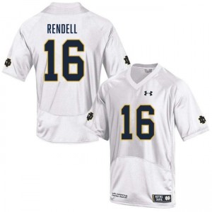 Men James Rendell White Notre Dame Fighting Irish #16 College Football Stitched Jerseys 398174-200