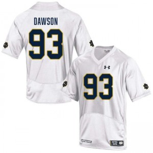 Men's Jared Dawson White Notre Dame Fighting Irish #93 College Football Embroidery Jerseys 123045-728
