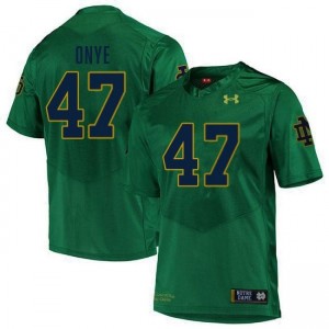 Men Jason Onye Green Notre Dame Fighting Irish #47 College Football Replica Jerseys 918709-953