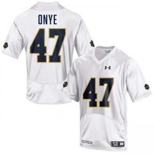 Men Jason Onye White Notre Dame Fighting Irish #47 College Football Limited Jersey 264269-252