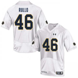 Men Jerry Rullo White Notre Dame Fighting Irish #46 College Football Stitched Jersey 181811-562
