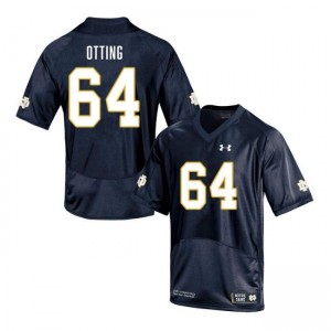 Men's Joe Otting Navy Notre Dame Fighting Irish #64 College Football High School Jersey 565437-608
