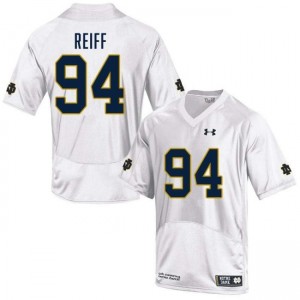 Men's Joe Reiff White Notre Dame Fighting Irish #94 College Football University Jerseys 818751-118