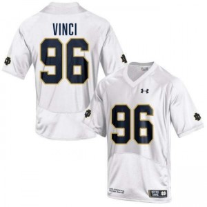 Mens Joseph Vinci White Notre Dame Fighting Irish #96 College Football Player Jerseys 731847-443
