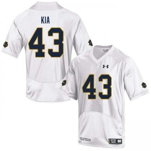 Men Kahanu Kia White Notre Dame Fighting Irish #43 College Football 2025 Jersey 351408-736