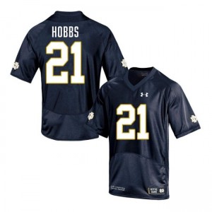 Men's Karson Hobbs Navy Notre Dame Fighting Irish #21 College Football High School Jersey 481115-193