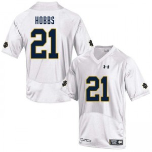 Men Karson Hobbs White Notre Dame Fighting Irish #21 College Football NCAA Jersey 660709-926