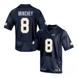 Men's Kenny Minchey Navy Notre Dame Fighting Irish #8 College Football 2025-26 Jerseys 703164-846