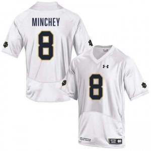 Men Kenny Minchey White Notre Dame Fighting Irish #8 College Football Limited Jerseys 403734-795