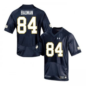 Men's Kevin Bauman Navy Notre Dame Fighting Irish #84 College Football High School Jerseys 790626-856