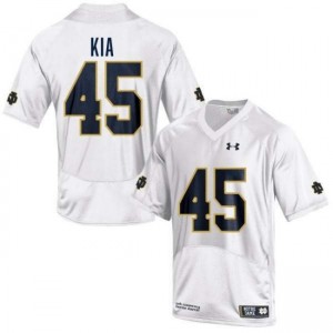 Men Ko'o Kia White Notre Dame Fighting Irish #45 College Football University Jerseys 873276-805