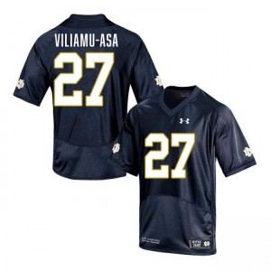 Men's Kyngstonn Viliamu-Asa Navy Notre Dame Fighting Irish #27 College Football NCAA Jerseys 735658-187