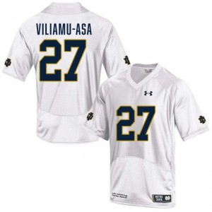 Men's Kyngstonn Viliamu-Asa White Notre Dame Fighting Irish #27 College Football Official Jersey 406747-479