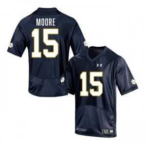 Men's Leonard Moore Navy Notre Dame Fighting Irish #15 College Football Limited Jerseys 988210-380