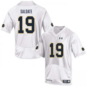 Men Logan Saldate White Notre Dame Fighting Irish #19 College Football Official Jersey 581481-949