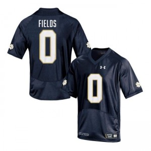 Mens Malachi Fields Navy Notre Dame Fighting Irish #0 College Football NCAA Jerseys 294185-999
